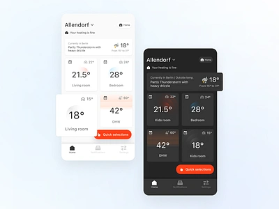 ViCare - SRC Smart Cooling app design gauge graphic design smart home ui ux