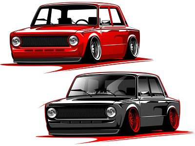 Fiat 124 art artwork branding car design drawing fiat graphic design illustration vector vector illustration website