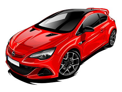 Opel Astra Drawing car design drawing graphic design illustration illustrator opel vector vector illustration web website