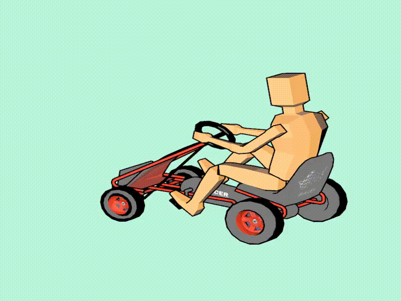 Pedal Go Kart Animation animated gif app art car design game graphic design motion design motiongraphics ui ux website