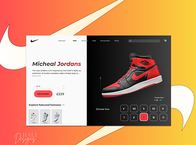 Nike Jordans branding dailyuichallenge productdesign sneakers trainers ui uxdesign