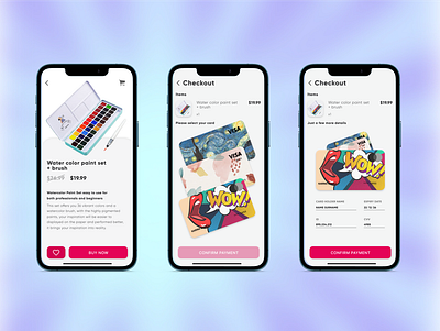 Daily UI #2 - Checkout app art artistic checkout concept design idea popart ui