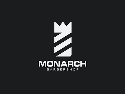 Monarch Barbershop branding design dual meaning illustration logo logo barbershop logo design logo design concept logo designer logo dual meaning logo ispiration logo mark logo monarch logo type logodesign logotype