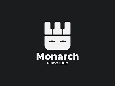 Monarch Piano Club branding design dual meaning illustration king king logo logo logo design logo design branding logo design concept logo designer logo designs logo dual meaning logo inspiration logo type logodesign logos logotype piano piano logo