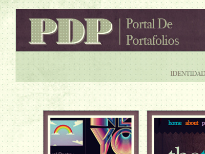 Pdp Mock-up brown green interface portfolio unal website