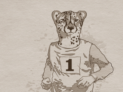 Wait for me Cheetah! animal brown cheetah illustration race