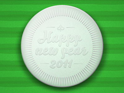 Happy New Year dribbblers! gray green happy new typography year