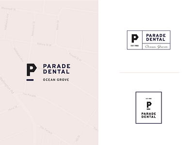 Logo exploration for Parade Dental branding dentist logo