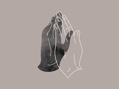 Together in prayer church event easter hands illustration prayer