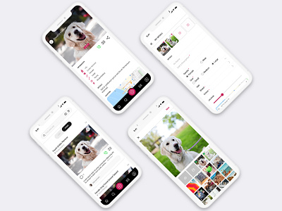 Lost & Found Pets app design create post feed mobile mobile app pets profile