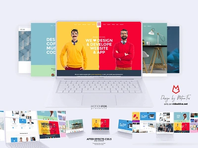 Website Promo | Laptop Mockup apple apple design clean website design design elements laptop mockup laptop promo macbook air mockup motion design promotion promotional design ui ux videohive website website design website template