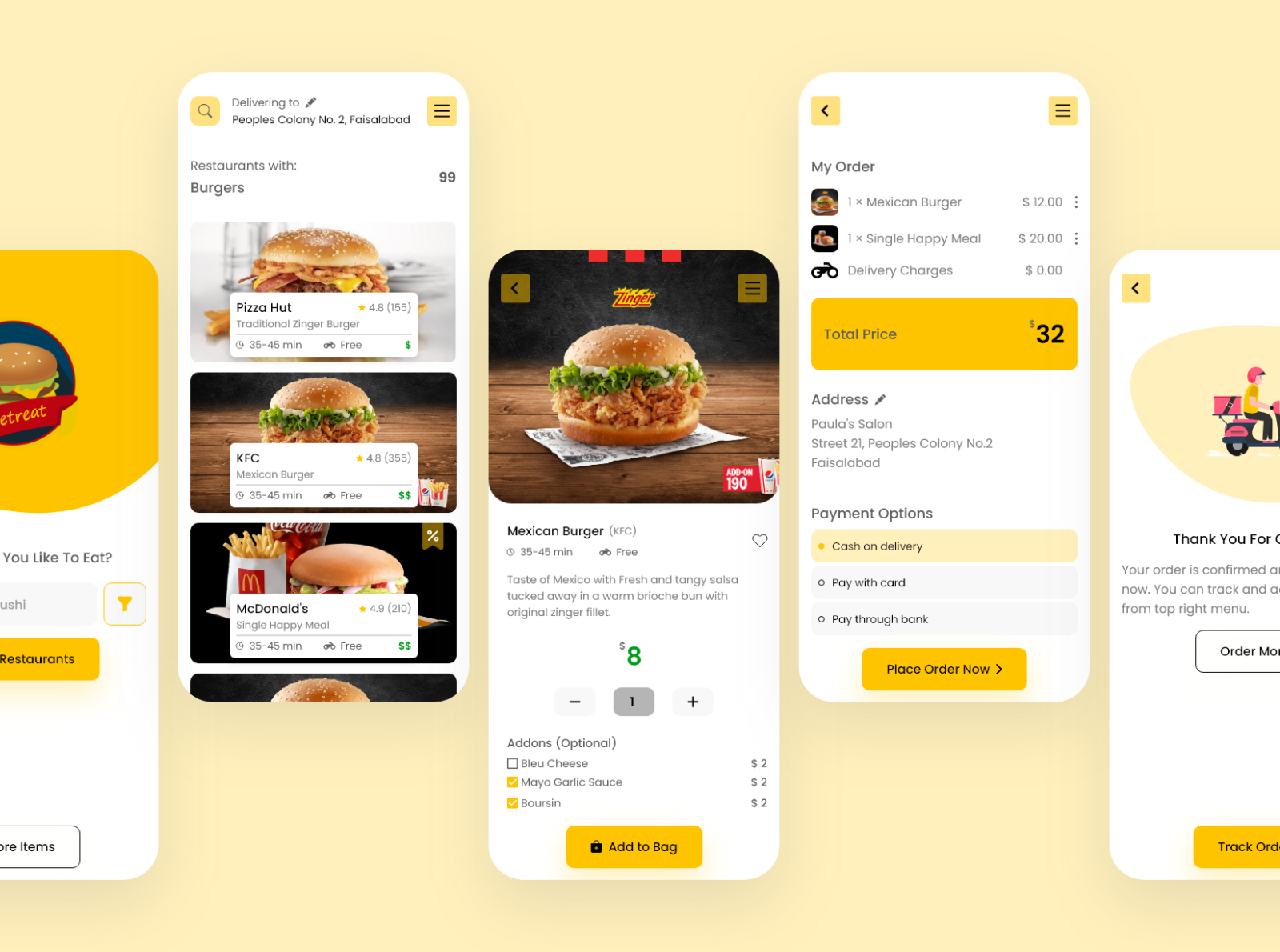 Filletreat - Food Delivery App Design by Sameer Ul Haq on Dribbble