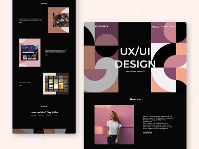 Designer personal website colorful design designer illustration inspiration landing page ui ux web website website design