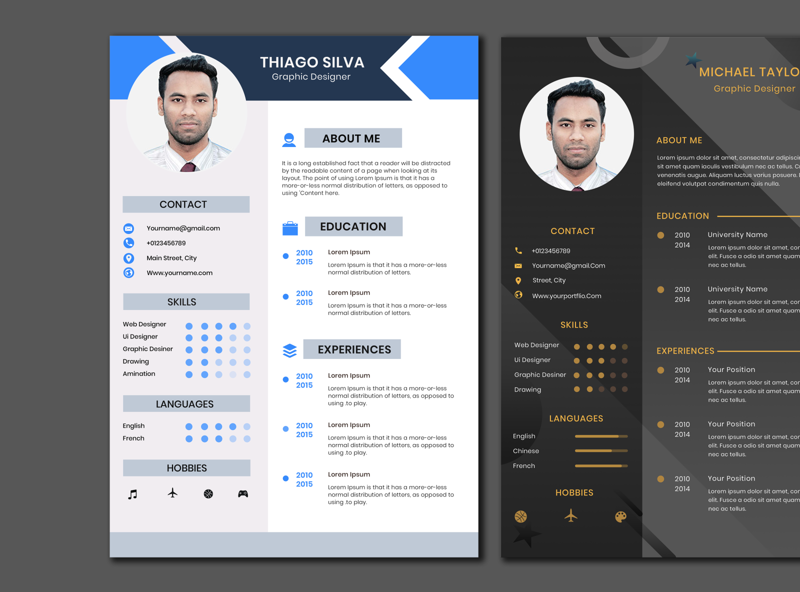 Graphic Resume Design by MD MONIRUZZAMAN on Dribbble