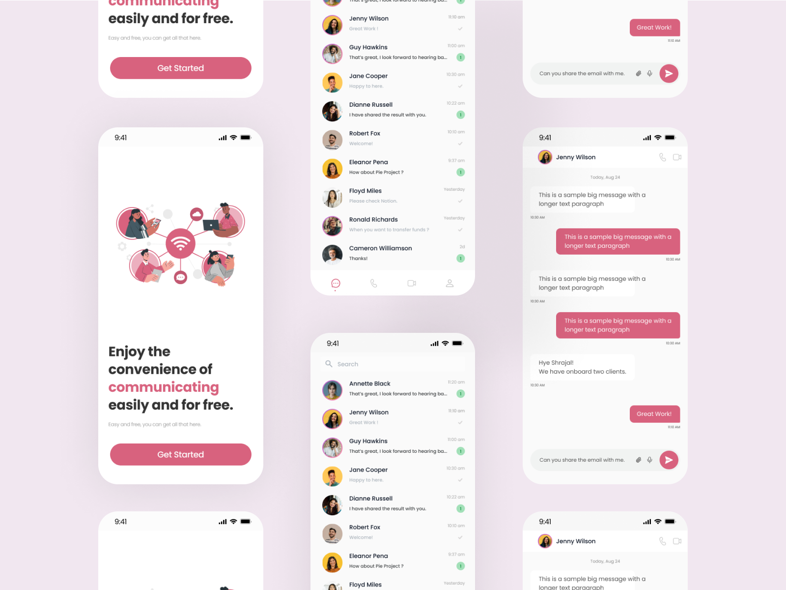 chat app ui design ideas