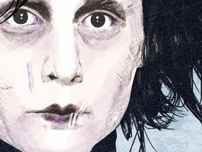 Edward Scissorhands fanart illustration portrait