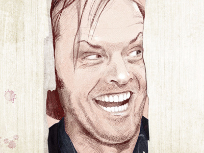 Jack Nicholson in The Shining fanart illustration portrait