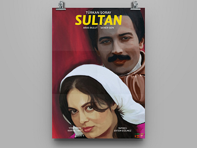 Sultan cinema design film illustration movie poster typography