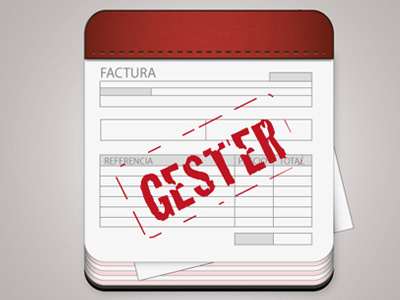 Gester icon illustration invoices logo red visual identity