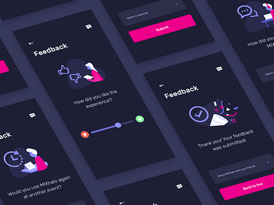 Feedback (In-App) app app design app ui art art board branding confetti design feedback flat graphic art illustration loop mixhalo person person art time ui ux vector