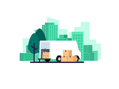 Delivery Truck delivery delivery truck design environment flat illustration online shipping shopping sketch truck