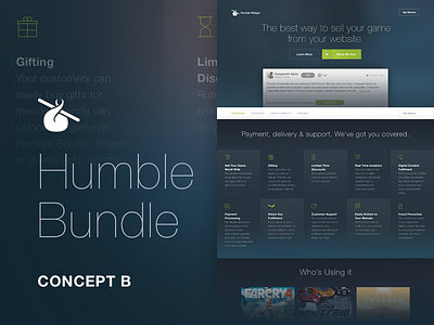Humble Bundle Concept B game developer humble bundle landing page