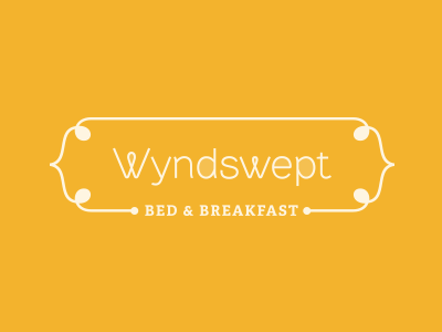 Wyndswept Logo bed and breakfast logo typography