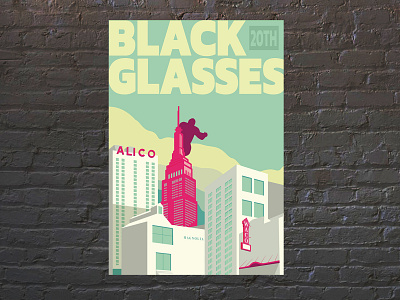 Black Glasses Film Festival Poster design film poster illustration typography vector