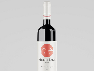 Misery Farm Wine Bottle Idea branding design graphic design package design typography