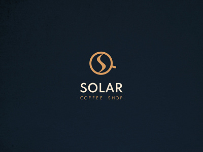 Solar Coffee Shop Logo branding design graphic design illustration logo typography vector