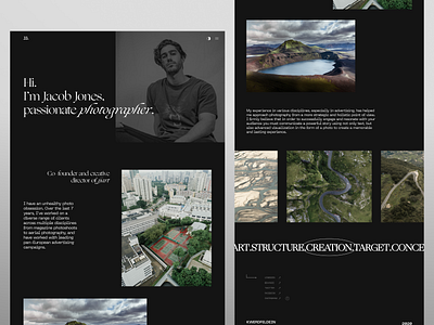 Jacob Jones - Portfolio Website design design figma photographer website portfolio site portfolio website ui ux uxui web design webdesign webdesigner website