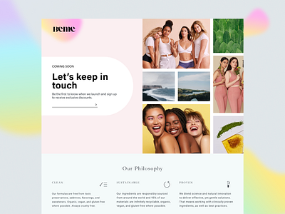 BEME - Landing page design