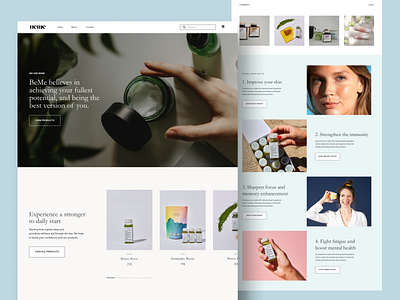 Women's Multivitamins Website Design - BEME