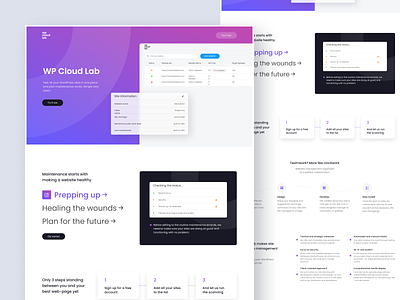 WP Cloud Lab - Landing Page design figma freebie minimalistic trend ui ux research uxui web design webdesign website