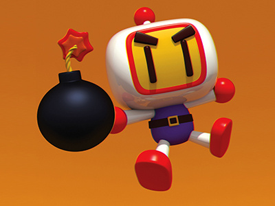 Bomber Man 3d cecymeade character cute fanart illustration maya modo videogame
