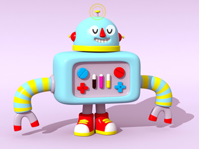 robot 3d cecymeade character illustration maya modo robot