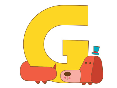 letter G dog alphabet 36daysoftype alfabeto alphabet dogs letters puppies type vectors