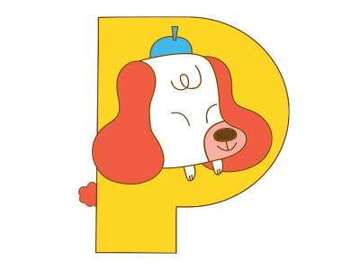 P dog Alphabet 36daysoftype alfabeto alphabet dogs letters puppies type vectors