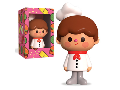 little chef 3d game illustration.animation.lowpoly maya videogame