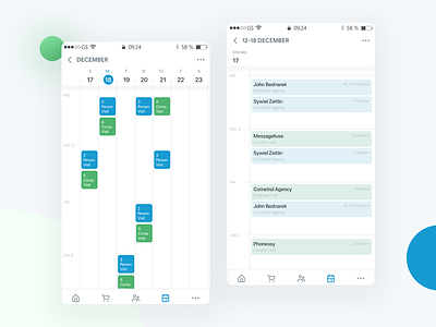 Mobile Calendar calendar calendar app mobile mobile app ui ux