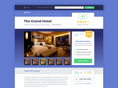 Hotel Site Listing Page