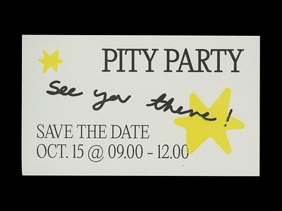 Pity Party design print riso