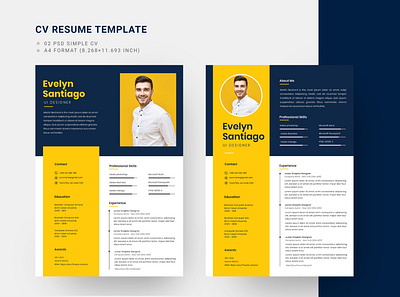 Modern CV Resume Template clean creative cv doc docx infographic job manager microsoft minimalist modern professional resume template word