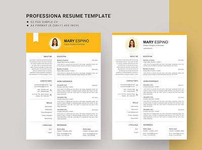 Minimal Resume Template clean creative cv doc docx infographic job manager microsoft minimalist modern