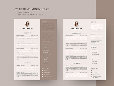 Minimalist CV Resume Template