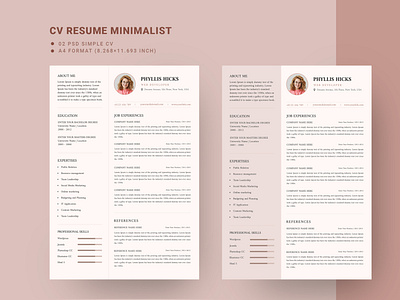 Girly CV Resume Template