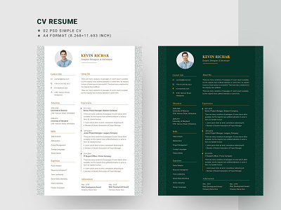 Luxury Resume Template clean creative cv doc docx infographic job manager microsoft minimalist modern professional resume template word