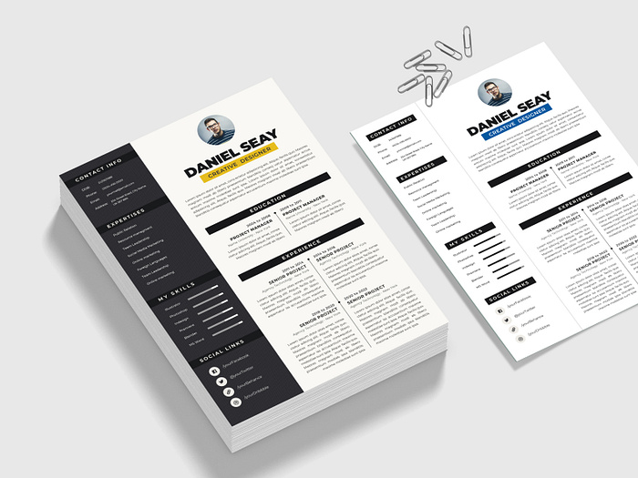 Browse thousands of Simple Cv images for design inspiration | Dribbble