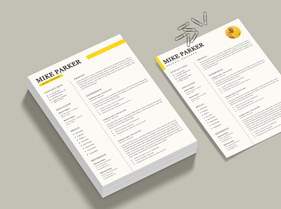 CV Resume Template clean creative cv doc docx infographic job manager microsoft minimalist modern professional resume template word