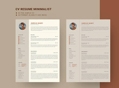 Minilist CV Resume Template clean creative cv doc docx infographic job manager microsoft minimalist modern professional resume template word